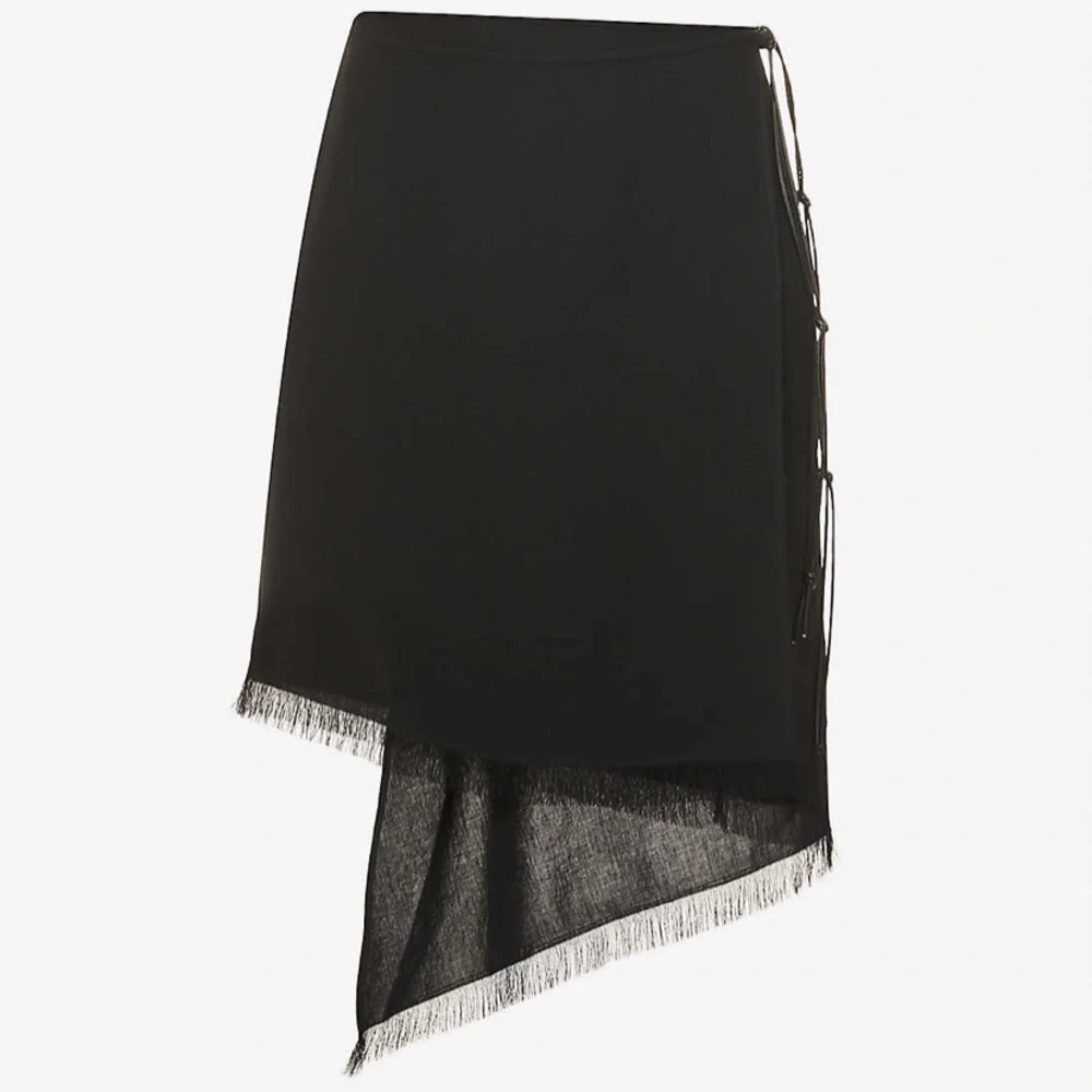 NEW Aeron Cover High-waist crepe mini wrap skirt - Picture 4 of 5